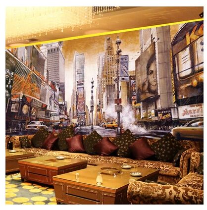 New-York-streetscape-Oil-painting-mural-wallpaper-retro-nostalgia-cafe-bar-ktv-wallpaper-living-room-sofa