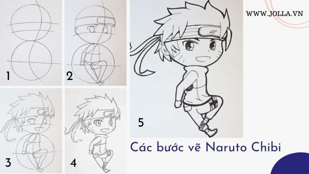 Các bước vẽ Naruto Chibi