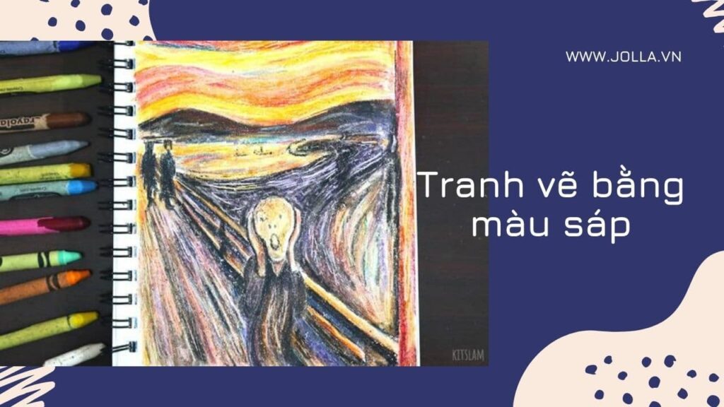 Tranh vẽ bằng màu sáp bởi Edvard Munch - cách tô màu sáp đẹp