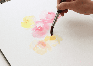 vẽ hoa bằng màu nước