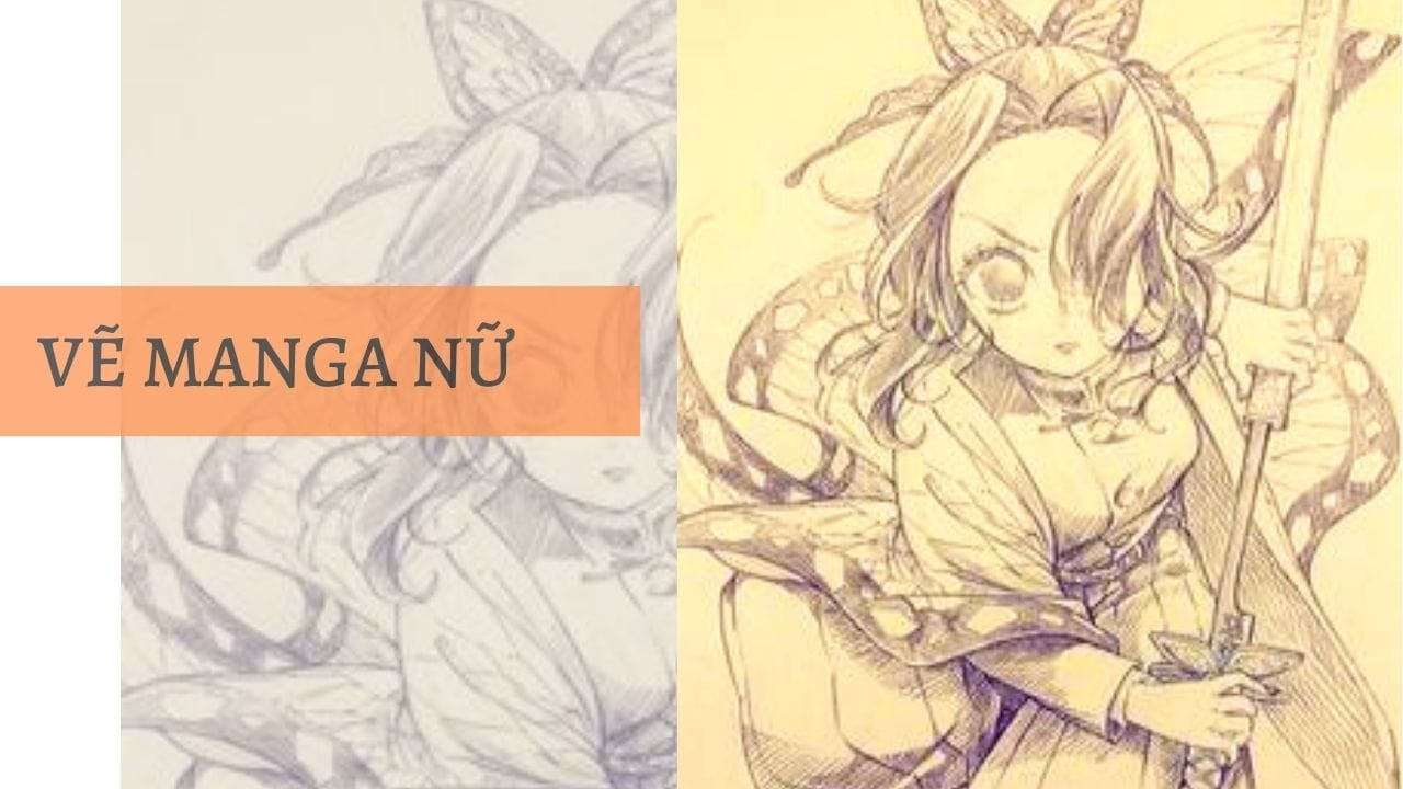 Vẽ manga nữ (Nguồn Pinterest)