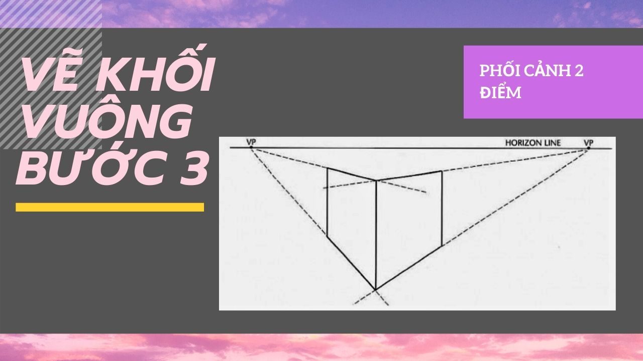 Cách vẽ khối vuông theo phối cảnh 17 Cách vẽ khối vuông theo phối cảnh 14